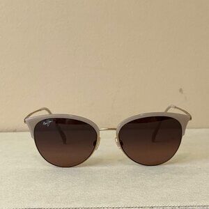Maui Jim Rose Olili Milky Almond Sunglasses NWOT mj330-05